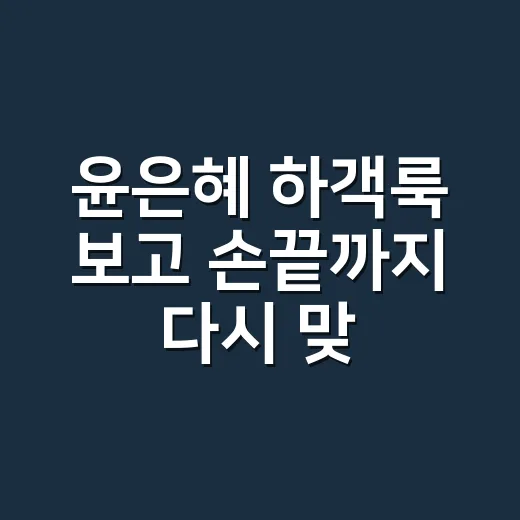 윤은혜 하객룩 보고 손끝까지 다시 맞춰본 이야기 - 요약