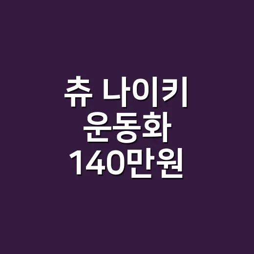 츄 나이키 운동화 140만원 리셀 논란, 네일샵에서 손님들과 얘기해봤더니 - 요약