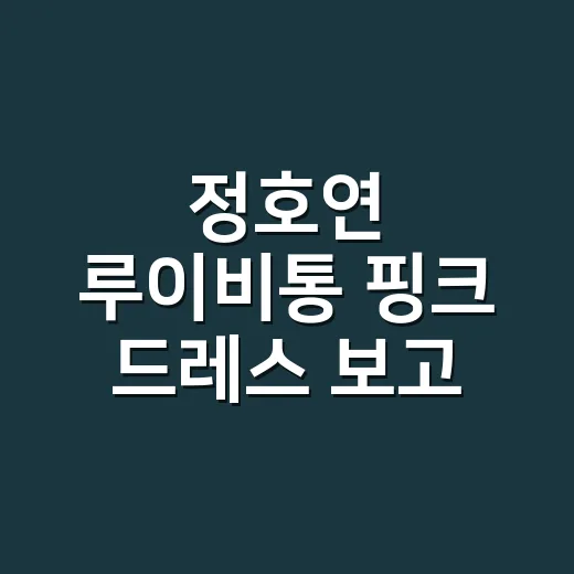 정호연 루이비통 핑크 드레스 보고 손끝 컬러까지 바꿔본 이야기 - 요약