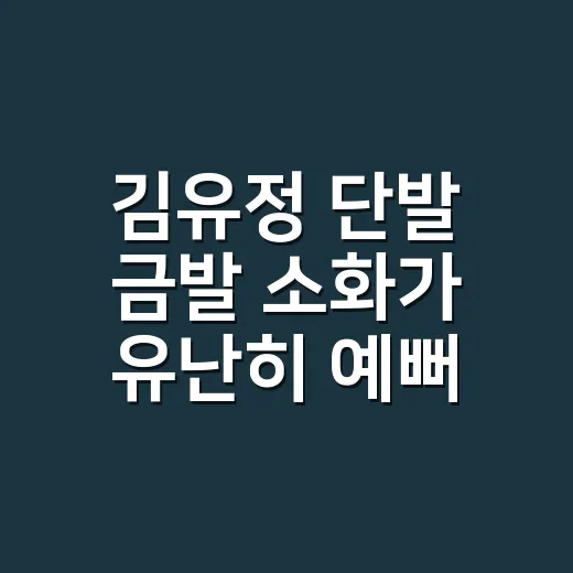 김유정 단발 금발 소화가 유난히 예뻐 보였던 날, 귀걸이까지 따라 본 이야기 - 요약