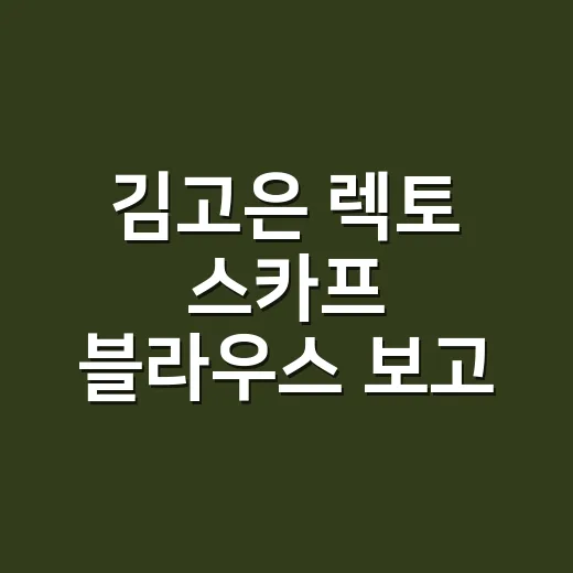 김고은 렉토 스카프 블라우스 보고 손끝 컬러까지 맞춰본 이야기 - 요약