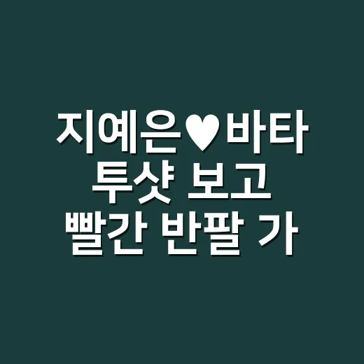 지예은♥바타 투샷 보고 빨간 반팔 가디건 찾다가, 손끝 컬러까지 맞춰본 이야기 - 요약