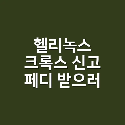 헬리녹스 크록스 신고 페디 받으러 온 손님들, 제가 봤던 진짜 차이 - 요약