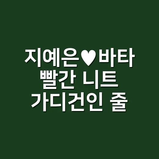지예은♥바타 빨간 니트 가디건인 줄 알고 찾아봤더니, 현장 네일리스트 눈엔 이렇게 보였어요 - 요약