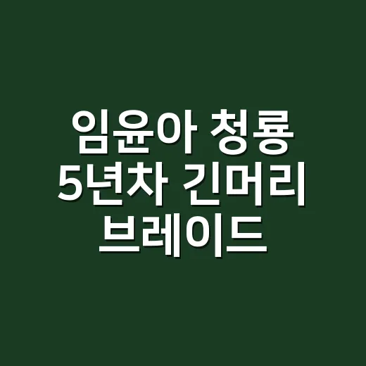 임윤아 청룡 5년차 긴머리 브레이드 헤어 보고 손끝까지 맞춰본 이야기 - 요약