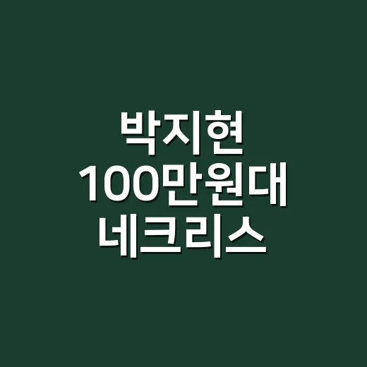 박지현 100만원대 네크리스 쟁였다길래, 네일리스트가 손끝까지 맞춰본 이야기 - 요약