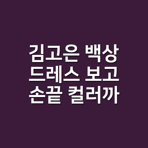 김고은 백상 드레스 보고 손끝 컬러까지 상상해봤더니 - 요약