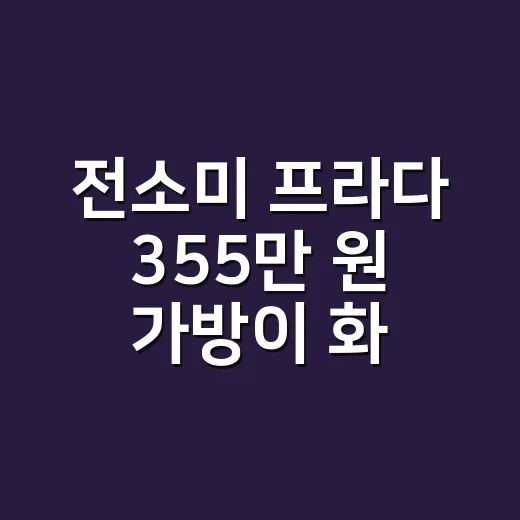전소미 프라다 355만 원 가방이 화제라서, 손끝 컬러까지 같이 떠올려봤다 - 요약