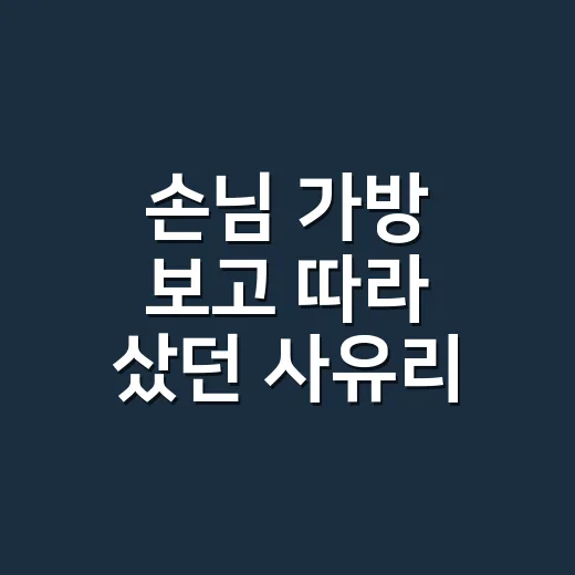 손님 가방 보고 따라 샀던 사유리 5만원대 몽벨 백팩의 진짜 사용감 - 요약
