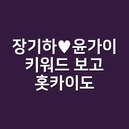 장기하♥윤가이 키워드 보고 홋카이도 여행 코디를 손끝까지 맞춰봤더니 - 요약