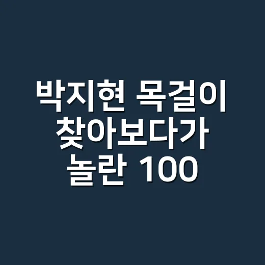 박지현 목걸이 찾아보다가 놀란 100만원대 주얼리의 진짜 포인트 - 요약
