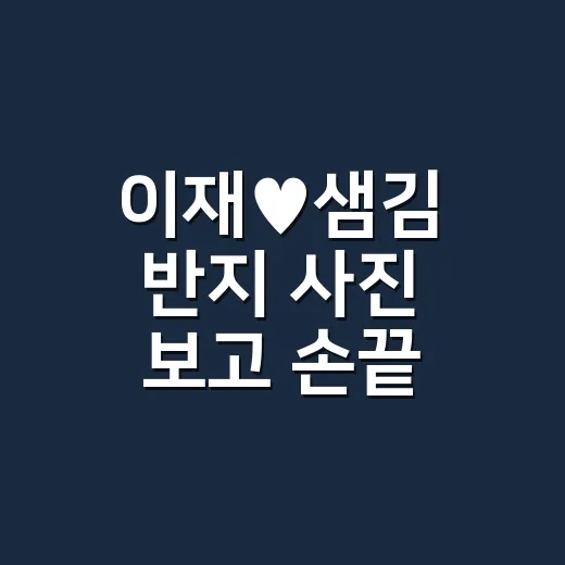 이재♥샘김 반지 사진 보고 손끝 컬러까지 상상해본 8년차 네일리스트 후기 - 요약