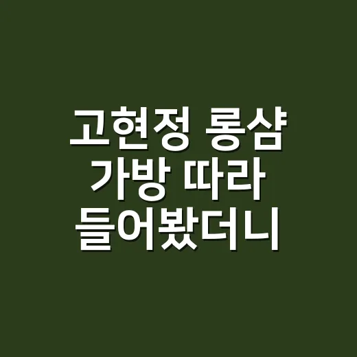고현정 롱샴 가방 따라 들어봤더니, 40대 엄마들이 고르는 이유가 보였어요 - 요약