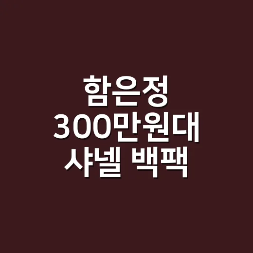 함은정 300만원대 샤넬 백팩 보고 손끝 색부터 떠올린 8년차 네일리스트의 이야기 - 요약