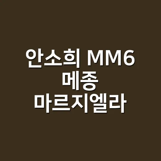 안소희 MM6 메종 마르지엘라 올리브백 보고 손끝 컬러까지 바꿔본 이야기 - 요약