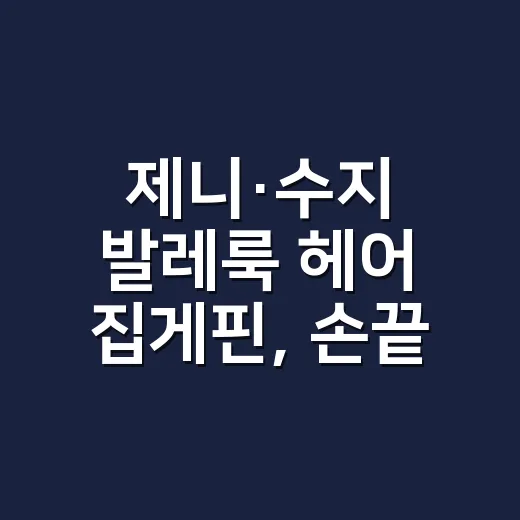제니·수지 발레룩 헤어 집게핀, 손끝까지 맞춰봤던 현장 후기 - 요약