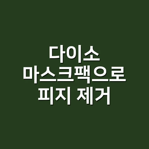 다이소 마스크팩으로 피지 제거 확인해봤더니, 손님 피부처럼 가까이 봐야 보이는 것들 - 요약