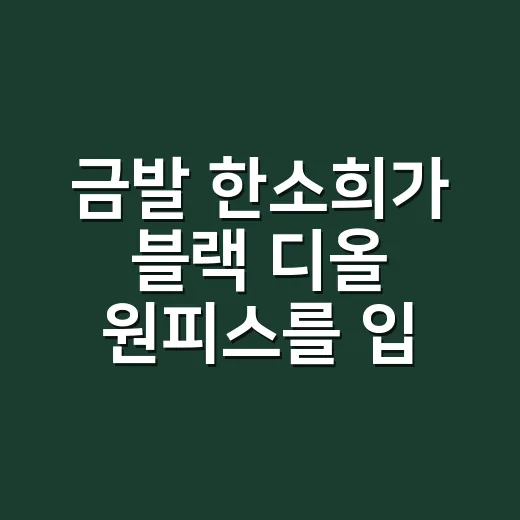 금발 한소희가 블랙…
