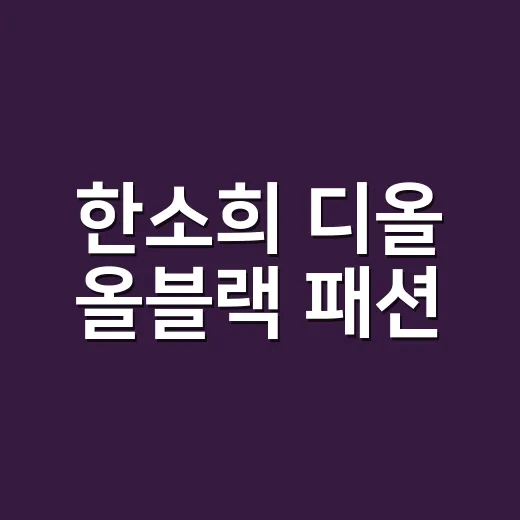 한소희 디올 올블랙…