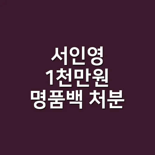 서인영 1천만원 명…