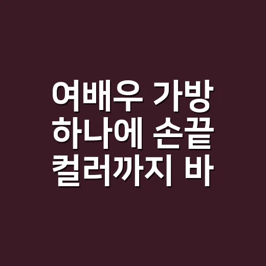 여배우 가방 하나에 손끝 컬러까지 바뀐 날, 연예인 효과를 손님 손에서 느낀 후기 - 요약