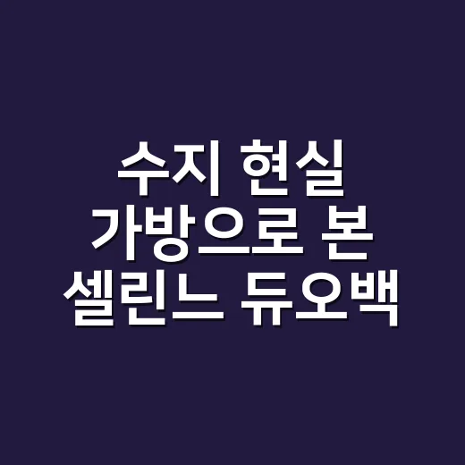 수지 현실 가방으로 본 셀린느 듀오백, 네일리스트가 손끝까지 맞춰본 이야기 - 요약