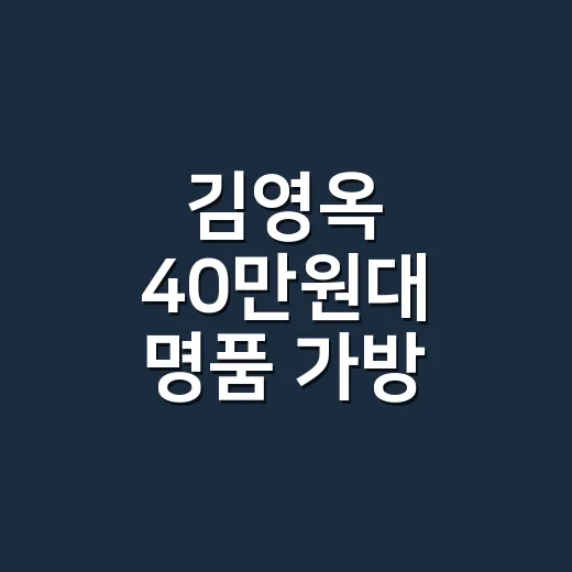 김영옥 40만원대 명품 가방 선물 이야기를 네일리스트 눈으로 봤더니 - 요약