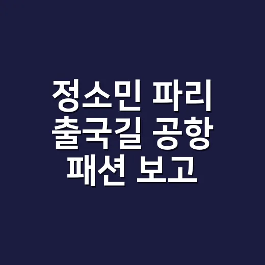 정소민 파리 출국길 공항 패션 보고 손끝 컬러까지 떠올린 네일리스트 후기 - 요약