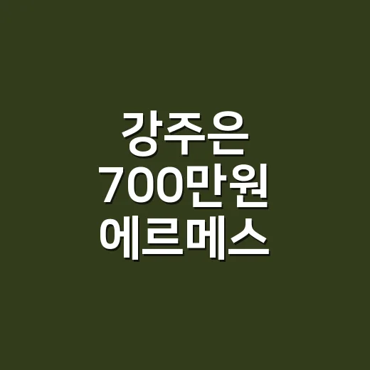 강주은 700만원 에르메스 가디건 보고 손끝 컬러까지 다시 본 이야기 - 요약
