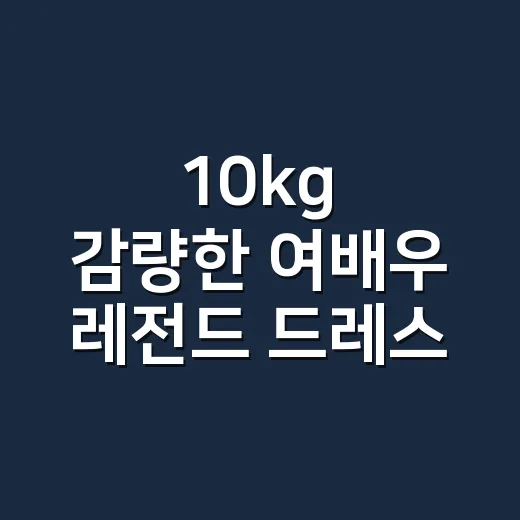 10kg 감량한 여배우 레전드 드레스 코디를 보고 손끝까지 다시 맞춰본 이야기 - 요약