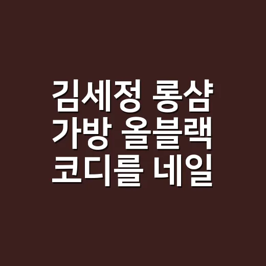 김세정 롱샴 가방 올블랙 코디를 네일리스트 눈으로 봤더니 - 요약