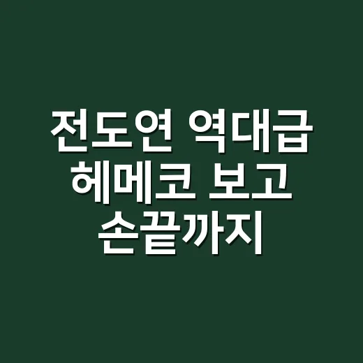 전도연 역대급 헤메코 보고 손끝까지 따라 맞춰본 후기 - 요약