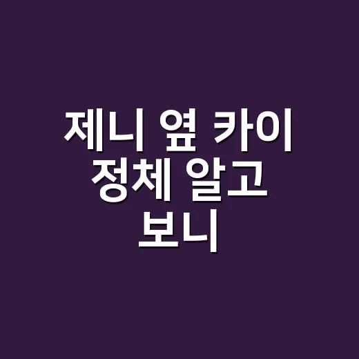 제니 옆 카이 정체 알고 보니, 루이비통 가방보다 손끝이 먼저 보였던 이야기 - 요약