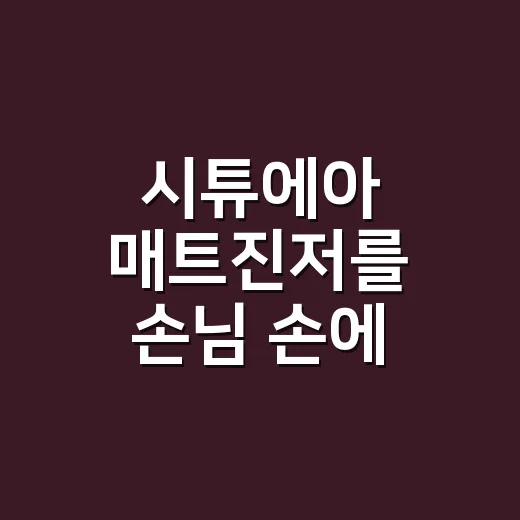 시튜에아 매트진저를 손님 손에 올려봤더니 오래 보는 색은 따로 있더라 - 요약