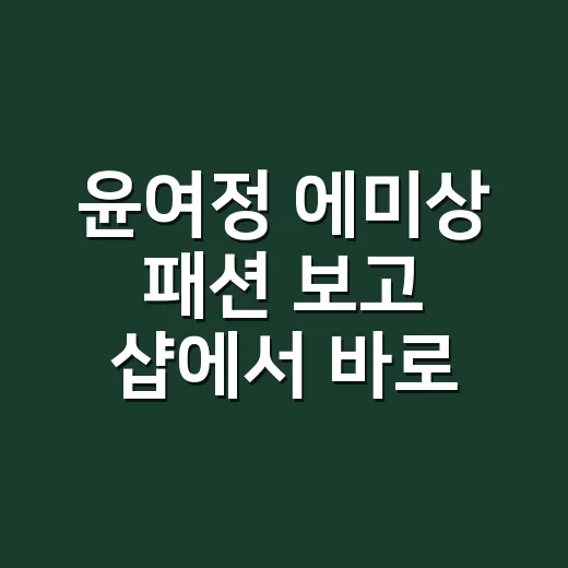 윤여정 에미상 패션 보고 샵에서 바로 떠올린 손끝 이야기 - 요약