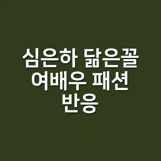 심은하 닮은꼴 여배우 패션 반응, 네일리스트 눈으로 직접 보니 달랐다 - 요약