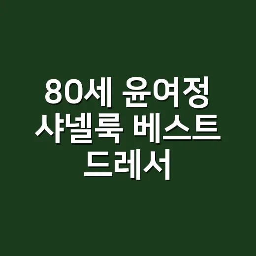 80세 윤여정 샤넬룩 베스트 드레서, 손끝까지 떠올려본 후기 - 요약