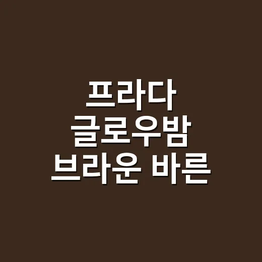 프라다 글로우밤 브라운 바른 손님 손끝까지 봐준 날 - 요약