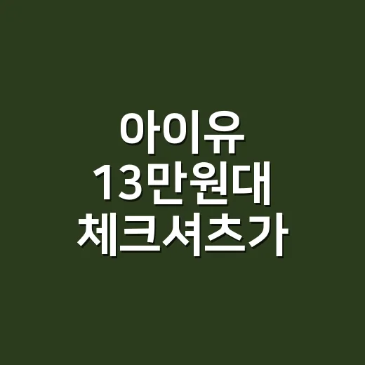 아이유 13만원대 체크셔츠가 화제라길래, 손끝까지 맞춰본 이야기 - 요약