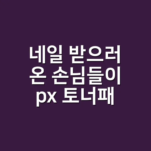 네일 받으러 온 손님들이 px 토너패드 얘기를 자꾸 해서 직접 손끝에 써본 이야기 - 요약