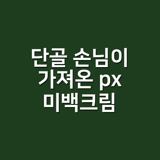 단골 손님이 가져온 px 미백크림, 손끝에 발라봤더니 느낀 진짜 이야기 - 요약