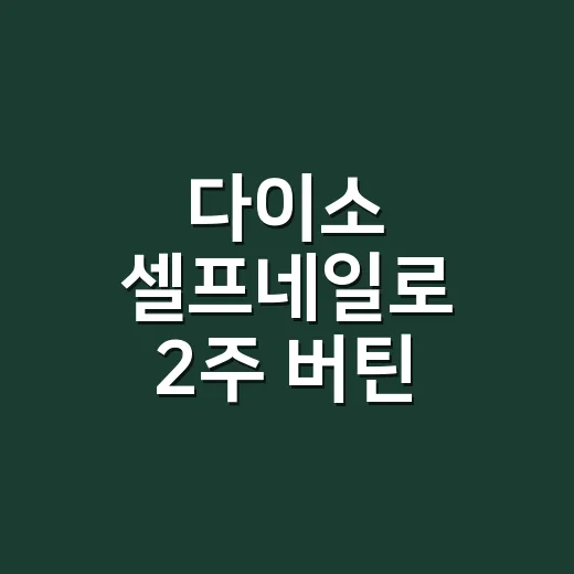 다이소 셀프네일로 2주 버틴 손님 손톱, 옆에서 보니 차이는 여기서 났어요 - 요약
