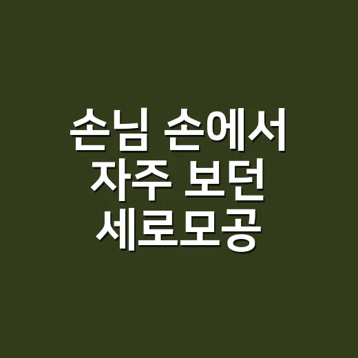 손님 손에서 자주 보던 세로모공, 집에서 관리해봤더니 달라진 것들 - 요약