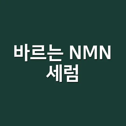 바르는 NMN 세럼, 손님 손등에 직접 써보고 고르게 된 기준 - 요약