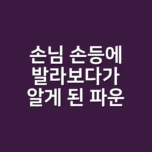 손님 손등에 발라보다가 알게 된 파운데이션추천의 진짜 기준 - 요약
