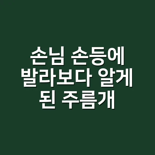 손님 손등에 발라보다 알게 된 주름개선화장품의 진짜 느낌 - 요약