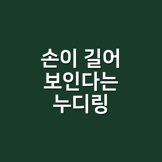 손이 길어 보인다는 누디링, 8년 네일리스트가 손님 손에 직접 올려본 이야기 - 요약