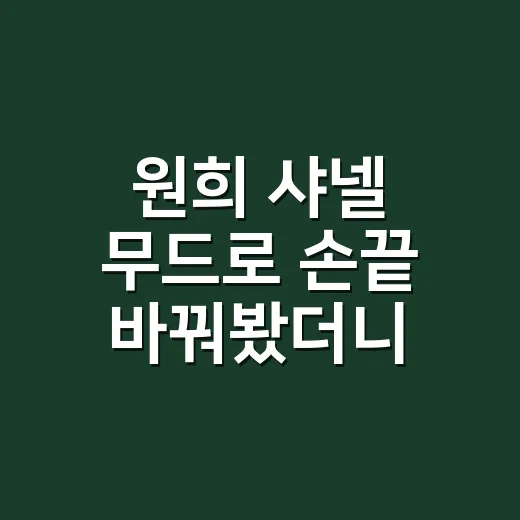 원희 샤넬 무드로 손끝 바꿔봤더니, 생각보다 중요한 건 색보다 두께였어요 - 요약