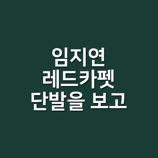 임지연 레드카펫 단발을 보고 손끝 컬러까지 다시 보게 된 이야기 - 요약