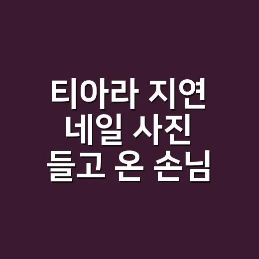 티아라 지연 네일 사진 들고 온 손님에게 직접 해드려봤더니 - 요약